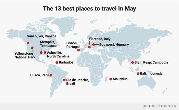 Best Places to Visit in May in the World